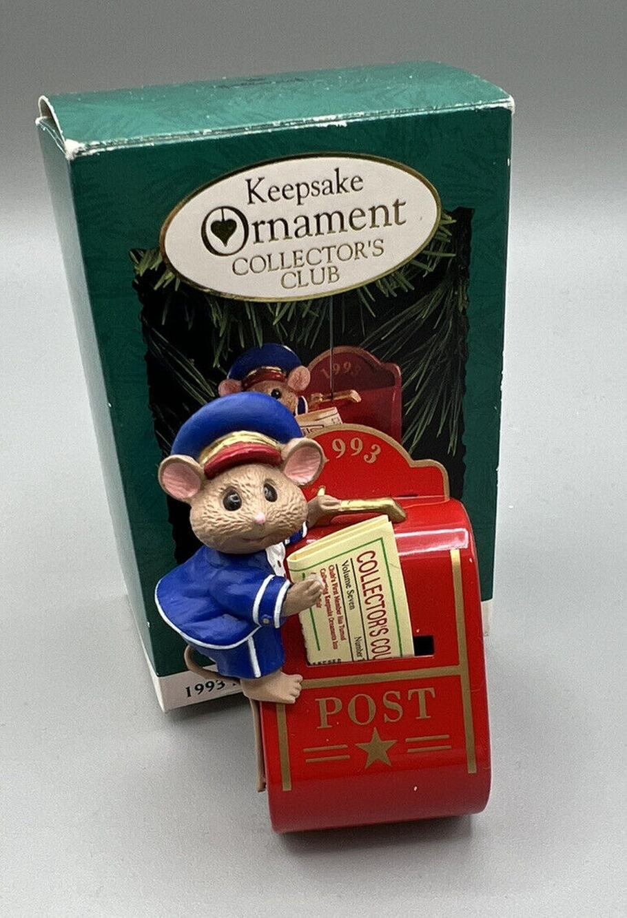 Hallmark Keepsake Ornament Collectors' Club It's In The Mail Miniature 1993 2"